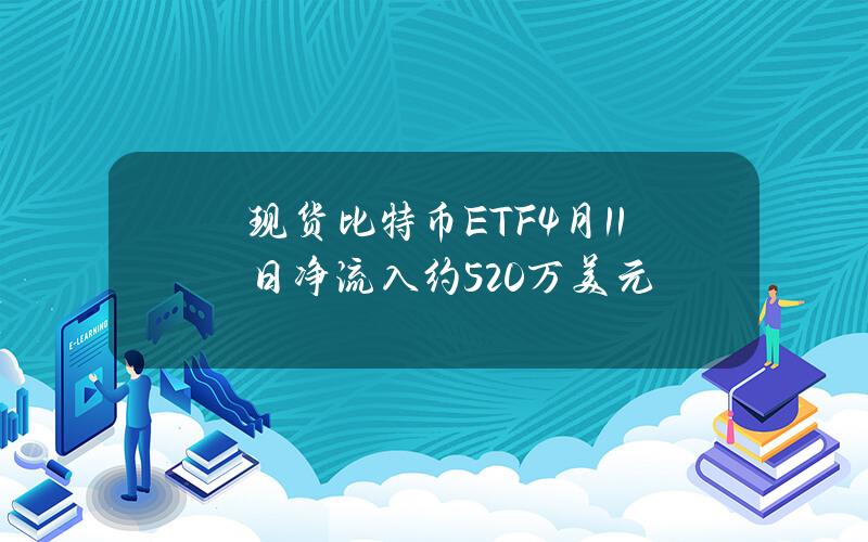 现货比特币ETF4月11日净流入约520万美元