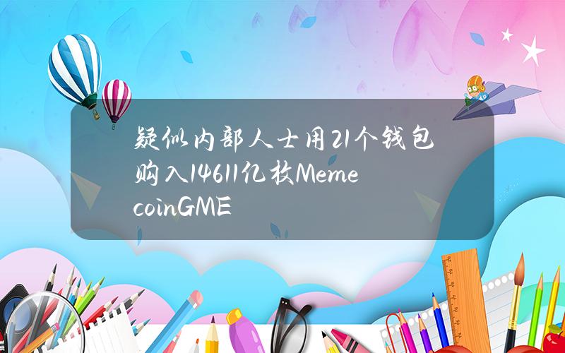 疑似内部人士用21个钱包购入1461.1亿枚MemecoinGME