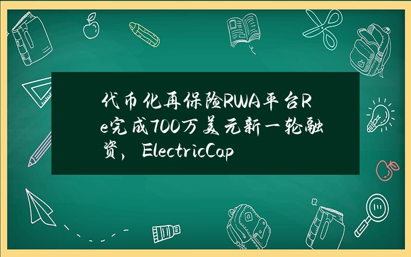 代币化再保险RWA平台Re完成700万美元新一轮融资，ElectricCapital领投