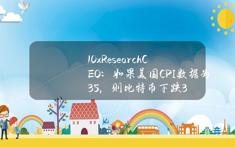 10xResearchCEO：如果美国CPI数据为3.5%，则比特币下跌3%