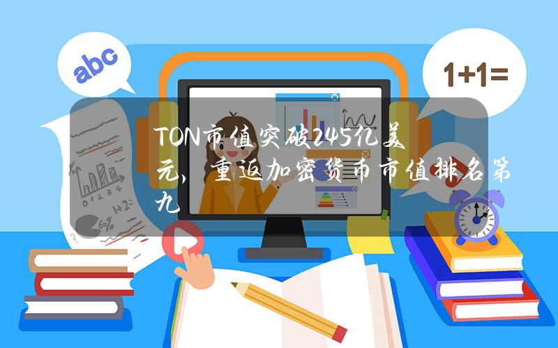 TON市值突破245亿美元，重返加密货币市值排名第九