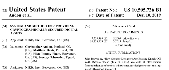 耐克要在以太坊发币？相关专利已获批，未来或推「加密鞋」