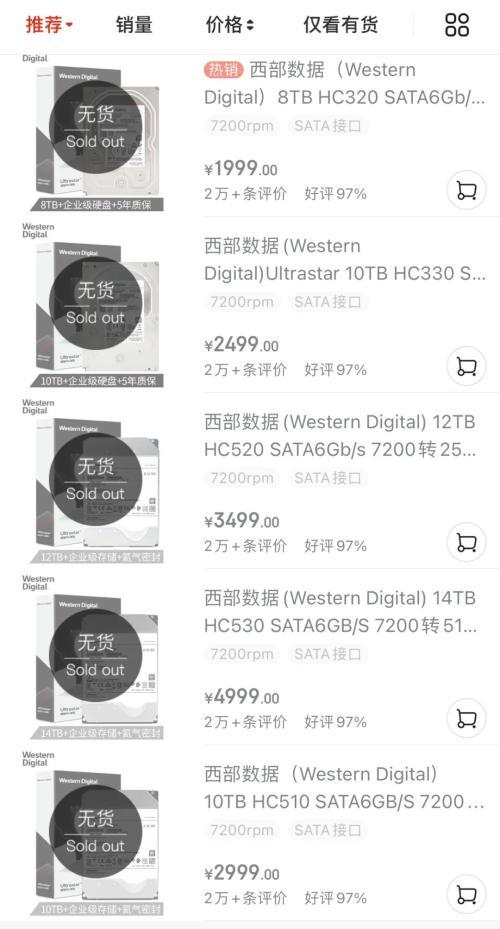 疯狂的硬盘：3天狂降2000元，有人投300多万被套牢